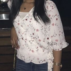 Sienna Sky Faux wrap floral top